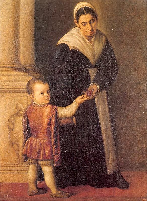 Marescalca, Pietro Child with Nurse oil painting image